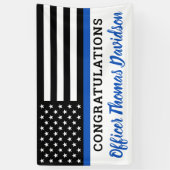 Polizeiliche Glückwünsche Abschluss Thin Blue Line Banner (Vertikal)