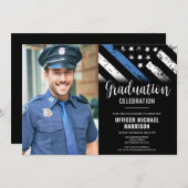 Polizeiliche Graduierung - Foto zur Strafverfolgun Einladung (Vorne/Hinten)