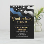 Polizeiliche Graduierung Partei Strafverfolgung Bl Einladung (Stehend Vorderseite)