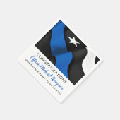 Polizeiliche Graduierungspartei - Flagge mit blaue Serviette (Ecke)