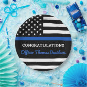 Polizeiliche Graduierungspartei Moderne Flagge mit Pappteller (Party)