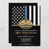 Polizeiliche Graduierungspartei - Rechtsdurchsetzu Einladung (Vorne/Hinten)