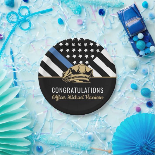 Polizeiliche Graduierungspartei - Rechtsdurchsetzu Pappteller (Party)