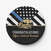 Polizeiliche Graduierungspartei - Rechtsdurchsetzu Pappteller (Vorderseite)