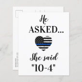 Polizeiliche Hochzeit der Polizei rettet das Datum (Vorne/Hinten)