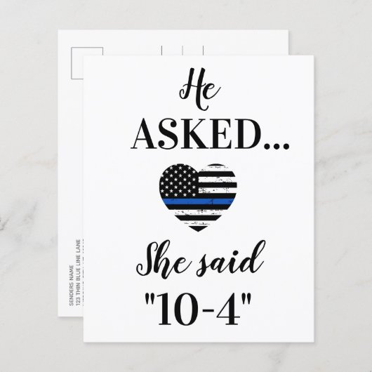 Polizeiliche Hochzeit der Polizei rettet das Datum (Vorne/Hinten)