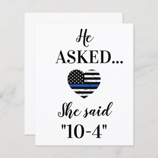 Polizeiliche Hochzeit rettet das Datum (Vorne/Hinten)