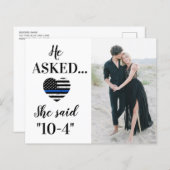 Polizeiliche Hochzeitspolizei - Foto Save the Date (Vorne/Hinten)