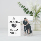 Polizeiliche Hochzeitspolizei - Foto Save the Date (Stehend Vorderseite)