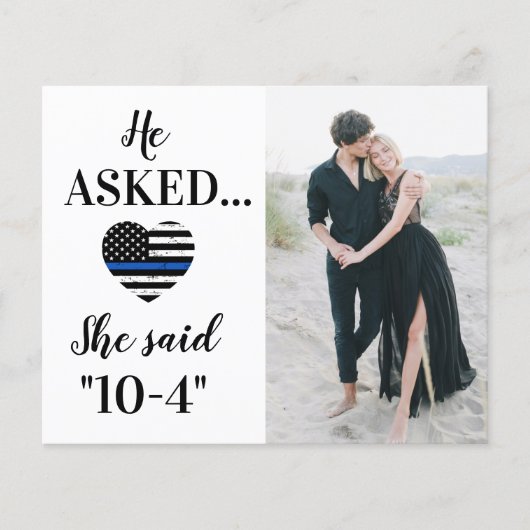 Polizeiliche Hochzeitspolizei - Foto Save the Date (Vorderseite)