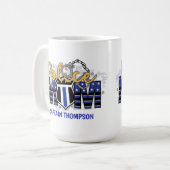 Polizeiliche Mama Personalisiertes Abzeichen Thin  Kaffeetasse (Vorderseite Links)