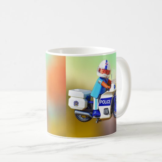 Polizeiliche Motorrad-Tasse Kaffeetasse (VorderseiteRechts)