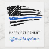 Polizeiliche Party - Einstellung der Flaggenkennze Weinetikett (Einzelnes Label)