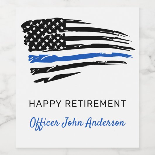 Polizeiliche Party - Einstellung der Flaggenkennze Weinetikett (Einzelnes Label)