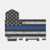 Polizeiliche Party Vintage Flagge dünne blaue Lini Geschenkschachtel (Ungefaltet)