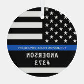 Polizeiliche Personalisierte Rechtsdurchsetzung mi Ornament Aus Glas (Rückseite)