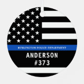 Polizeiliche Personalisierte Rechtsdurchsetzung mi Ornament Aus Metall (Rückseite)