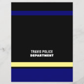 Polizeiliche Silhouette, Einstellung von Polizeibe Flyer (Hinten)