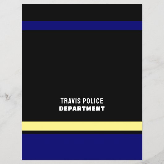 Polizeiliche Silhouette, Einstellung von Polizeibe Flyer (Hinten)