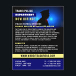 Polizeiliche Silhouette, Einstellung von Polizeibe Flyer<br><div class="desc">Polizeiliche Silhouette,  Polizeibeamter Rekrutierung Flyer durch den Business Card Store.</div>