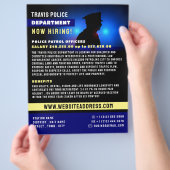 Polizeiliche Silhouette, Einstellung von Polizeibe Flyer (Hand)