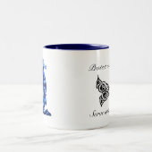 Polizeiliche Tattoo-Tasse Zweifarbige Tasse (Mittel)