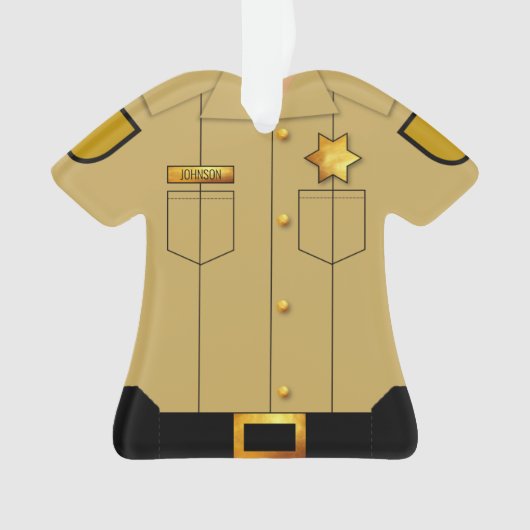 Polizeiliche Uniform Tan Profession Ornament (Vorderseite)