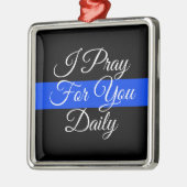 POLIZEILICHE UNTERSTÜTZUNG DER BLAUEN-LINE-CHRISTM ORNAMENT AUS METALL (Links)