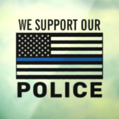 Polizeiliche Unterstützung Rechtsdurchsetzung Thin Fensteraufkleber (Blatt 3)