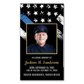 Polizeiliche Vollstreckung Bestattungsausweis Foto Magnetische Visitenkarte (Vorderseite Vertikal)