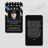 Polizeiliche Vollstreckung Bestattungsausweis Foto Visitenkarte (Vorne/Hinten)