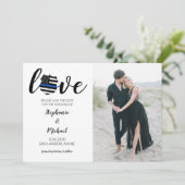 Polizeiliche Vollstreckung von Hochzeiten durch Li Save The Date (Stehend Vorderseite)