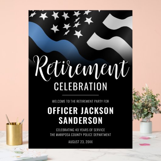 Polizeiliche Vollstreckung von Party im Ruhestand Acrylschild (Hochzeit)