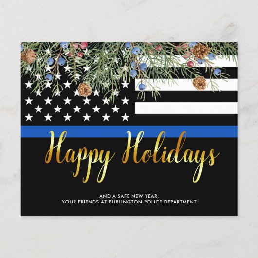 Polizeiliche Weihnachtskarten - Strafverfolgung (Vorderseite)