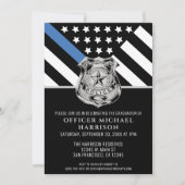 Polizeilicher Abschluss - Blaue Linie - Durchsetzu Einladung (Vorderseite)