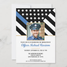 Polizeilicher Abschluss Blue Line Foto für die Str