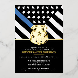 Polizeilicher Abschluss für die Blaue Linie Folieneinladung