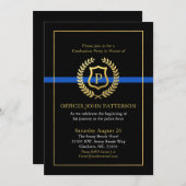 Polizeilicher Abschluss | Ruhestandsbegriff Einladung (Vorne/Hinten)