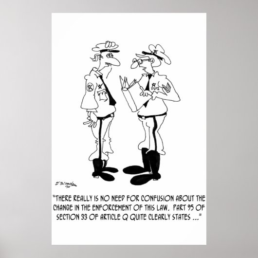 Polizeilicher Cartoon 5842 Poster (Vorne)