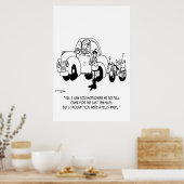 Polizeilicher Cartoon 6202 Poster (Küche)