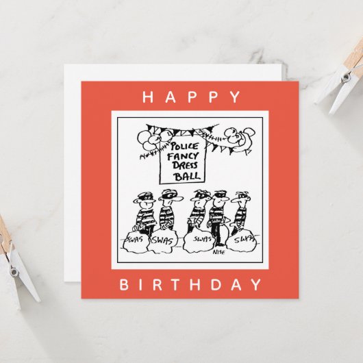 Polizeilicher Extravaganter Cartoon Karte (Vorderseite/Rückseite Beispiel)