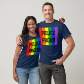 Polizeilicher Gay Rainbow Dunkler T - Shirt (Unisex)