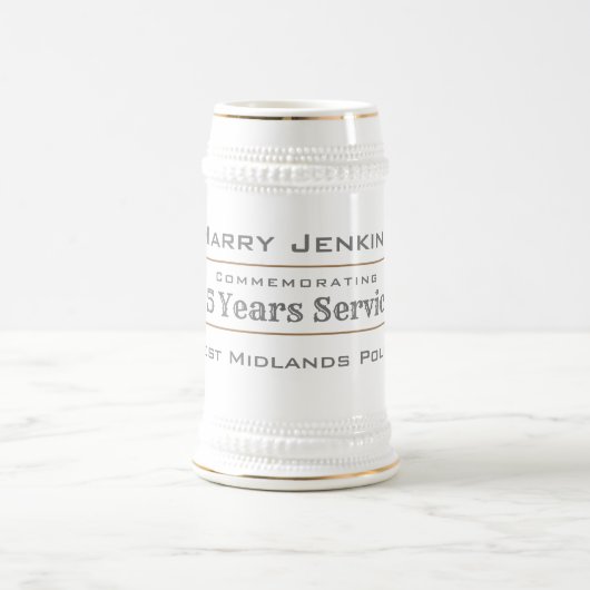 Polizeilicher Langdienst oder Ruhestand Bierglas (Mittel)