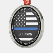 Polizeilicher Personalisierter Polizist segnete Th Ornament Aus Metall (Links)