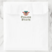 Polizeilicher Staat Runder Aufkleber (Tasche)