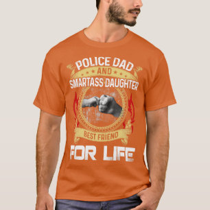 Polizeilicher Vater und Smartass-Tochter T-Shirt