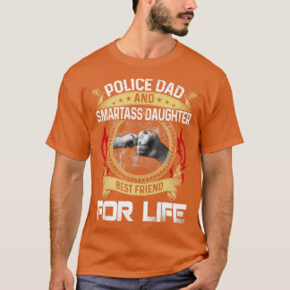 Polizeilicher Vater und Smartass-Tochter T-Shirt