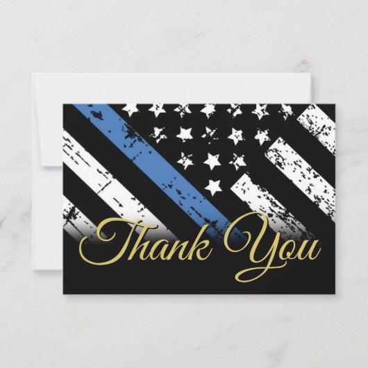 Polizeilicher Vollzugsbeamter Party für Altersvers Dankeskarte (Vorderseite)