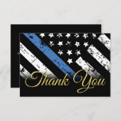 Polizeilicher Vollzugsbeamter Party für Altersvers Dankeskarte (Vorne/Hinten)