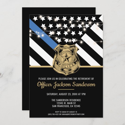 Polizeilicher Vollzugsbeamter - Zurückweisung Einladung (Vorne/Hinten)